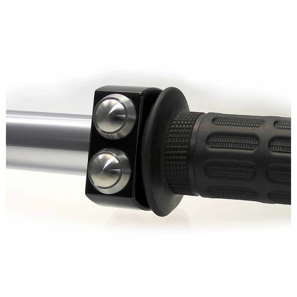 Armatur motogadget m-switch (3 Taster) aus Alu in schwarz, Tasten inox, fü