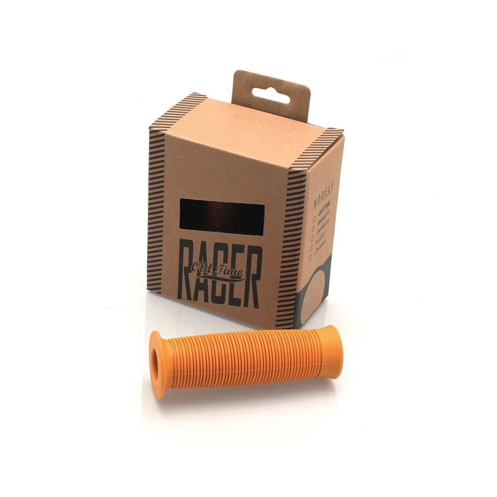 Griffe CAFE RACER (Paar) STREET - HATTORI (Ø 22 x 120mm) in ORANGE/SCHWARZ