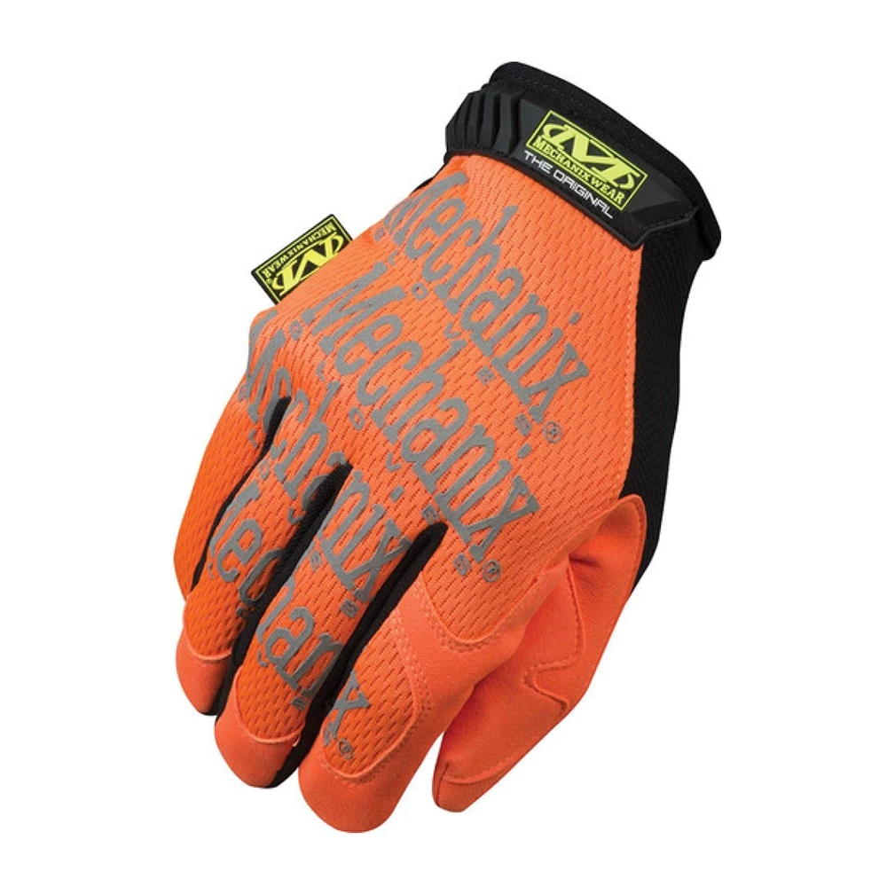 Werkstatt- Handschuhe MECHANIX ORIGINAL SAFETY in Orange- Fluor (Grösse M)