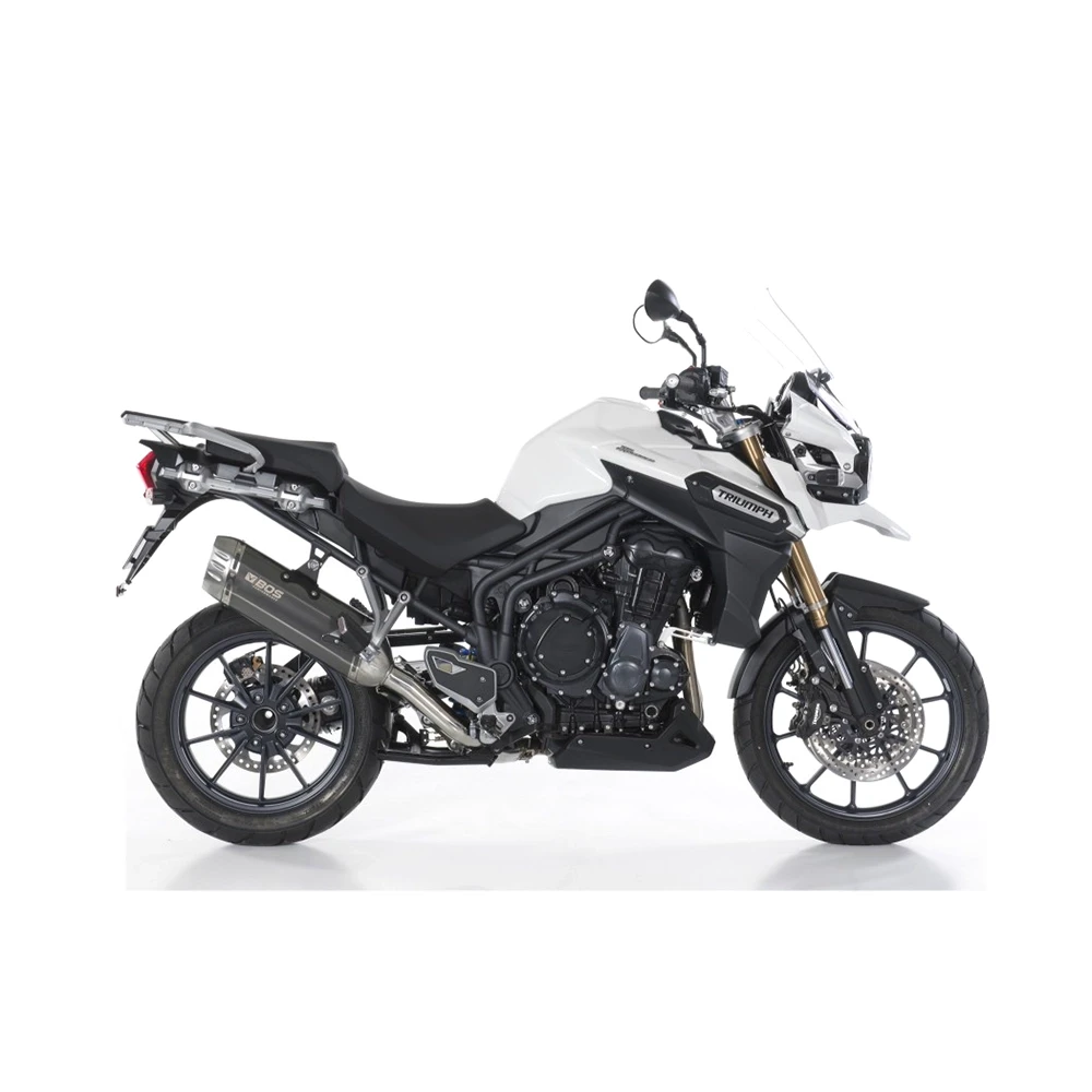 Auspuff BOS DESERT FOX in Carbon zu Triumph (CH-Homologiert)