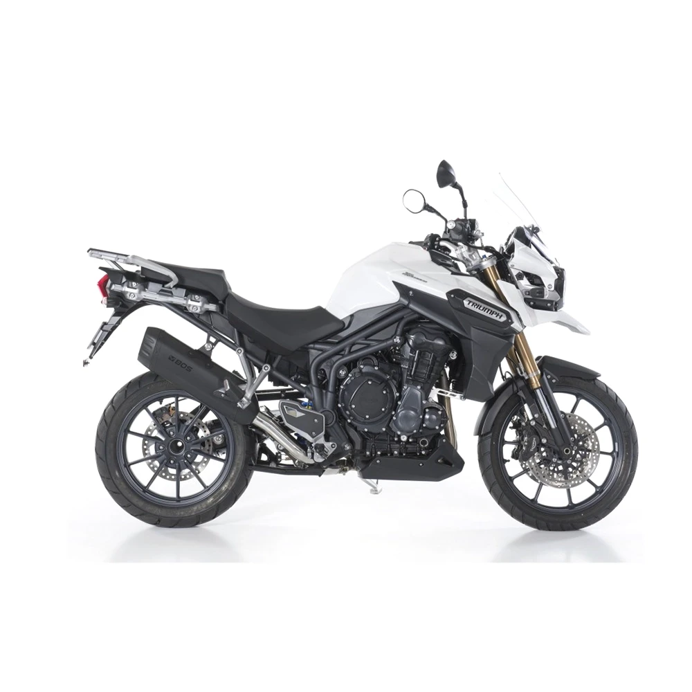 Auspuff BOS DESERT FOX in Black Edition zu Triumph (CH-Homologiert)