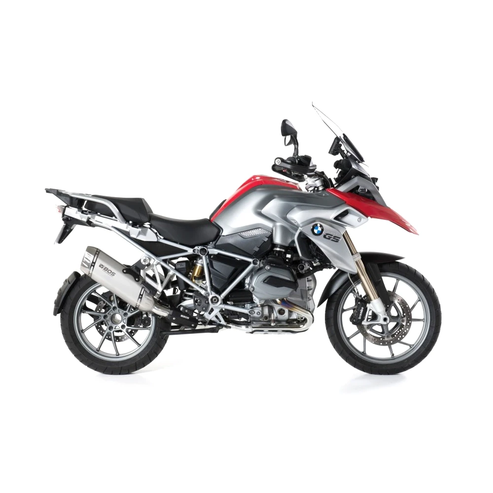 Auspuff BOS DESERT FOX in Edelstahl- matt zu BMW (CH-Homologiert)