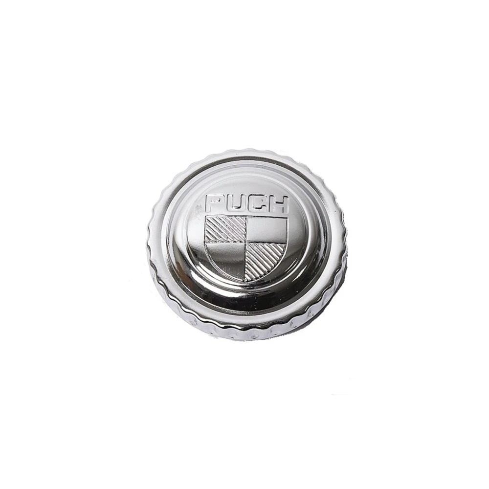 Tankdeckel CAWI ORIGINAL mit PUCH LOGO Ø 40mm in chrom mit Bajonett- Versc