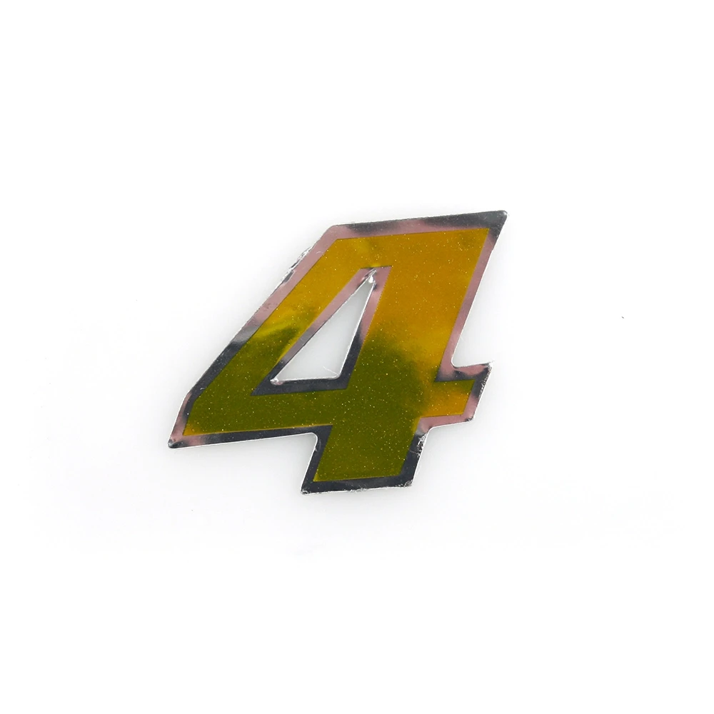 Sticker 4R MINI Zahl Nr. 4 in GOLD (30 x 30mm)