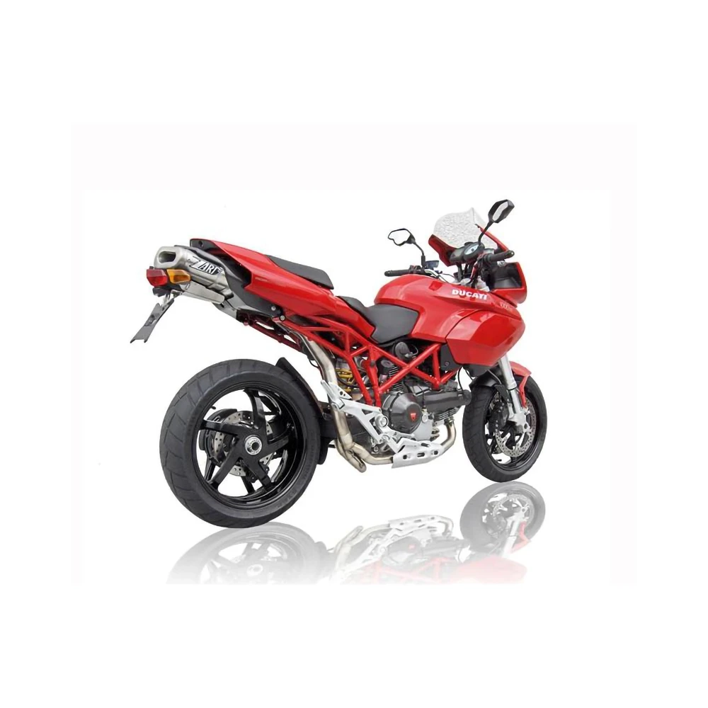 Auspuffanlage ZARD SOTTO SELLA (2 in 1 in 2) in Inox mit Titan- Endcap zu