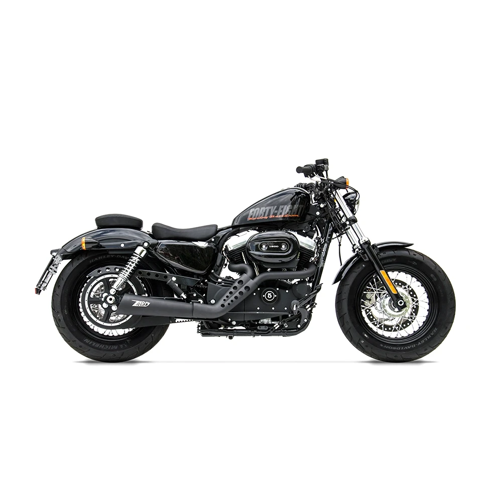 Auspuffanlage ZARD SPORT (2 in 1) in Inox- gebürstet zu Harley Davidson (C