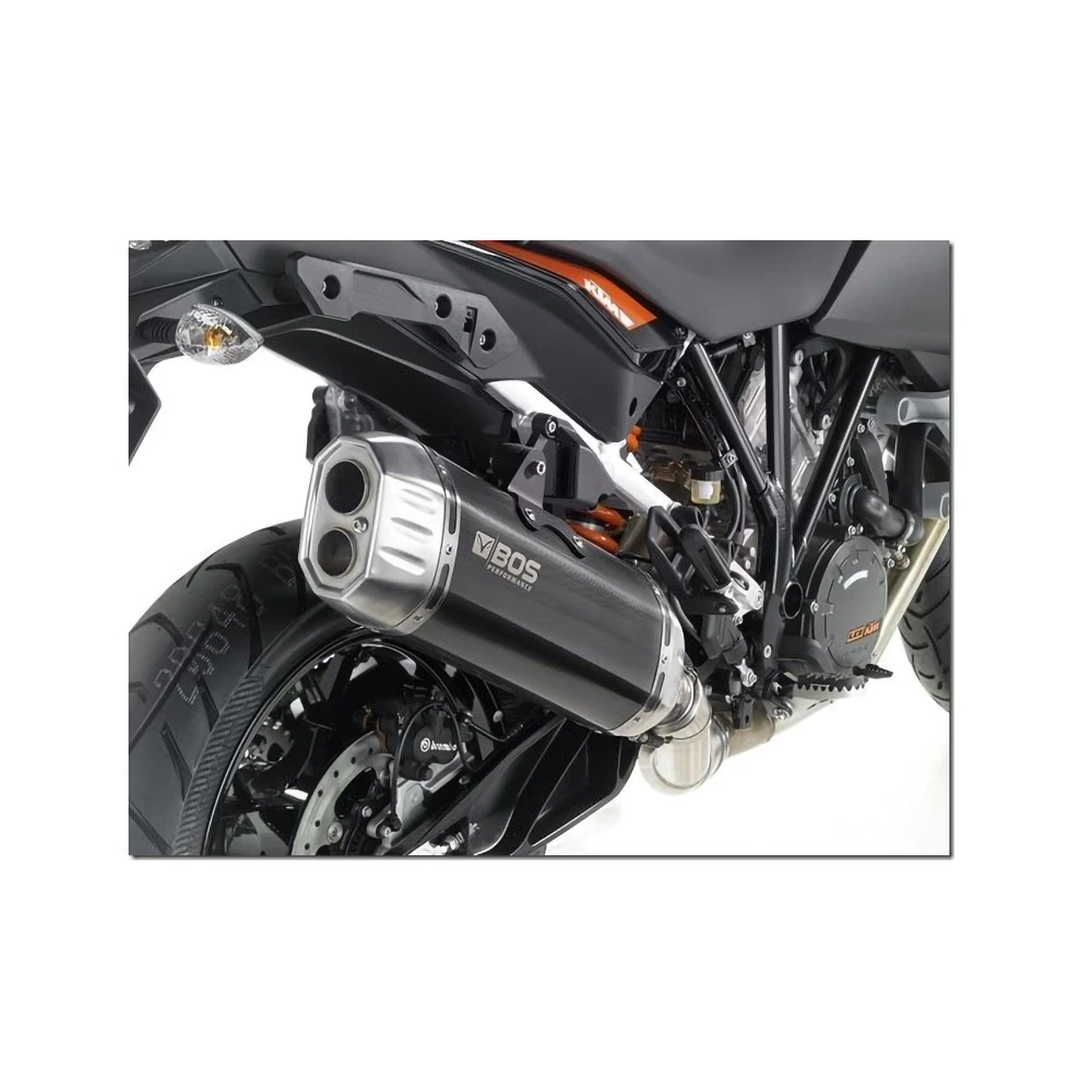 Auspuff BOS DESERT FOX in Carbon zu KTM (CH-Homologiert) EURO4
