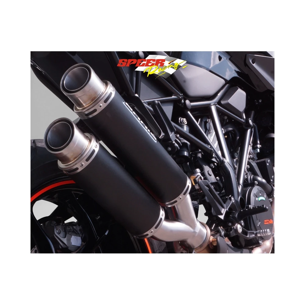 Auspuff BODIS GPX2 in INOX/SCHWARZ (SS/BL) zu KTM (CH- Homologiert) EURO4