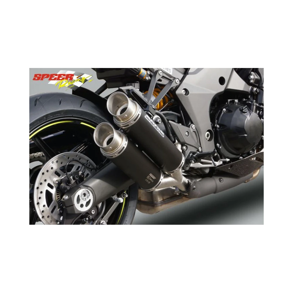 Auspuff BODIS GPX2 in INOX/SCHWARZ (SS/BL) zu Kawasaki (CH- Homologiert) E