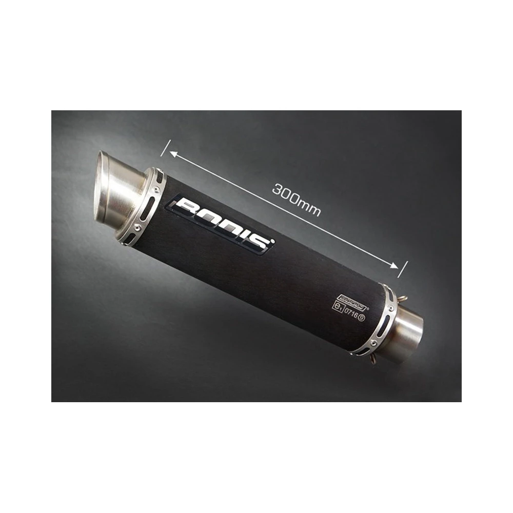 Auspuff BODIS GP1 in INOX/SCHWARZ (SS/BL) zu Suzuki (CH- Homologiert)