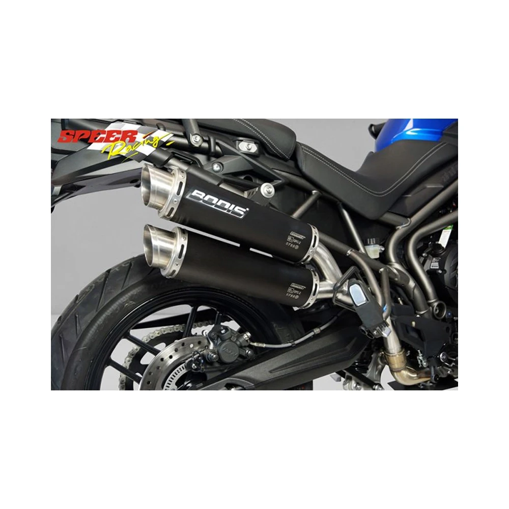 Auspuff BODIS GPC-X2 in INOX/SCHWARZ (SS/BL) zu Triumph (CH- Homologiert)