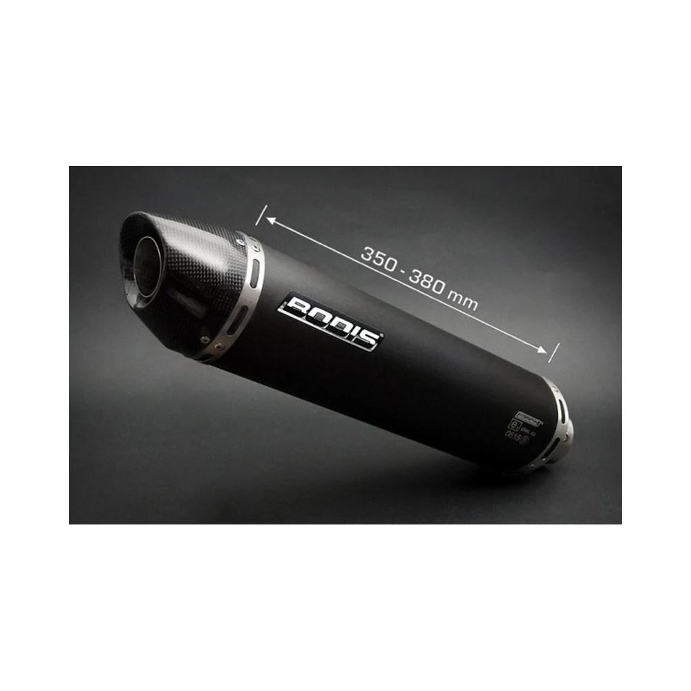Auspuff BODIS OVAL Q2C in INOX/SCHWARZ (SS/BL) zu Yamaha (CH- Homologiert)