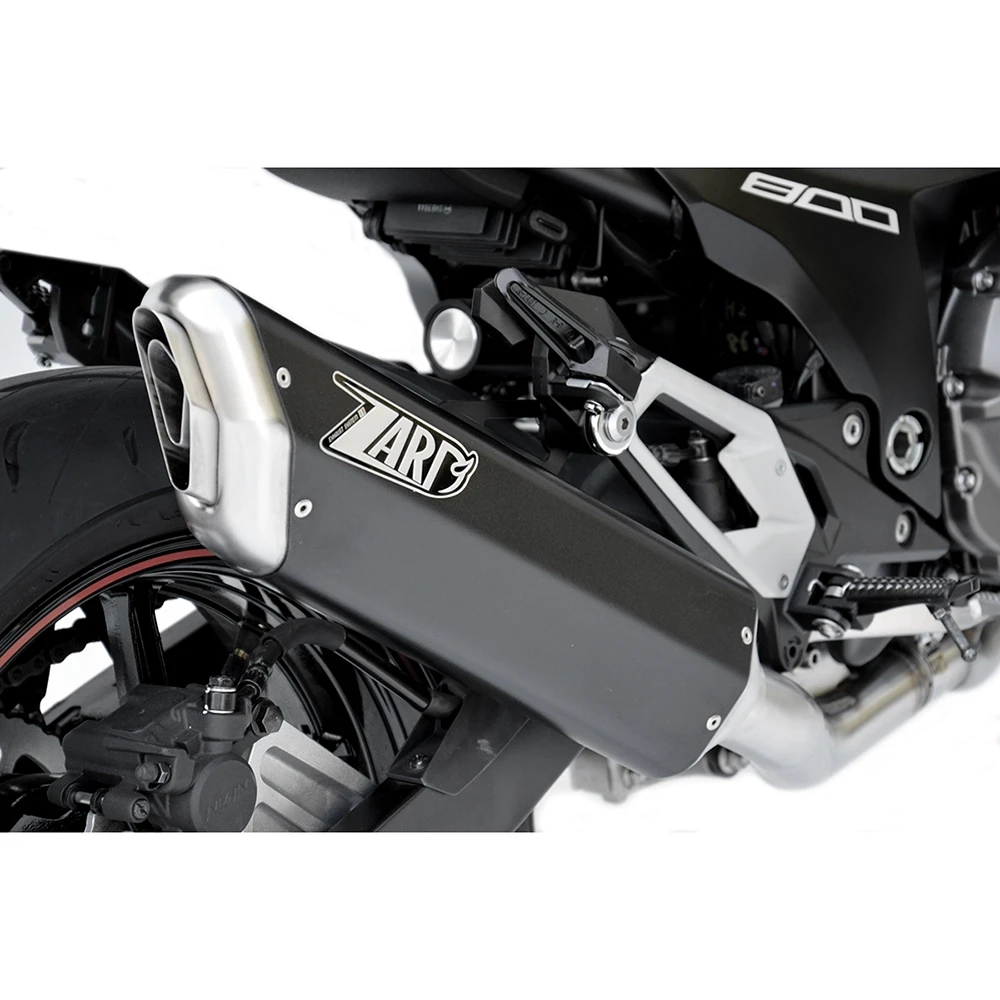 Auspuff ZARD PENTA (2 in 1) in Schwarz mit Alu- Endcap zu Kawasaki (CH- Ho