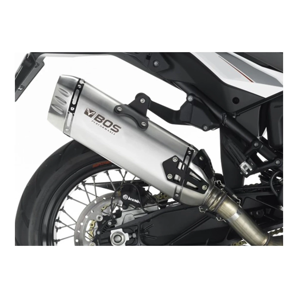 Auspuff BOS DESERT FOX in Edelstahl- matt zu KTM (CH-Homologiert) EURO4