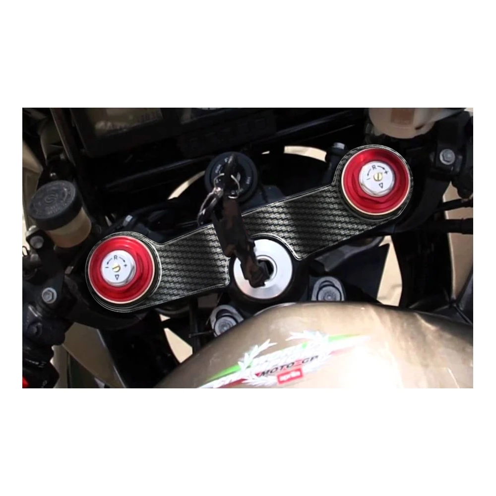 Gabelbrücken- Protektor PRINT in carbon-look zu Aprilia