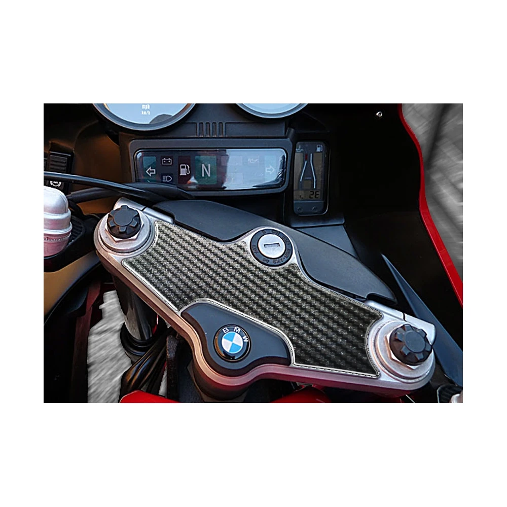 Gabelbrücken- Protektor PRINT in carbon-look zu BMW