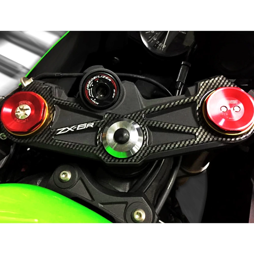 Gabelbrücken- Protektor PRINT in carbon-look zu Kawasaki