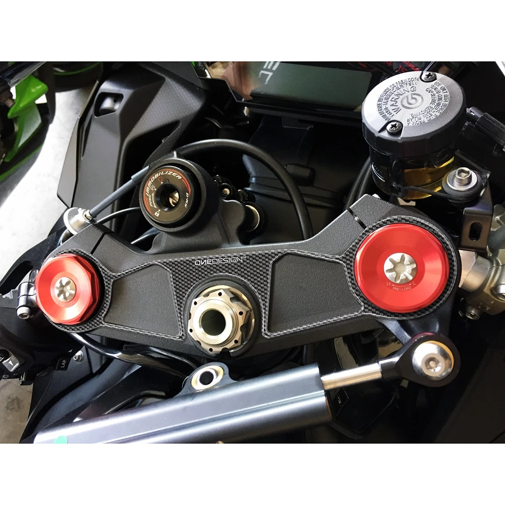 Gabelbrücken- Protektor PRINT in carbon-look zu Kawasaki