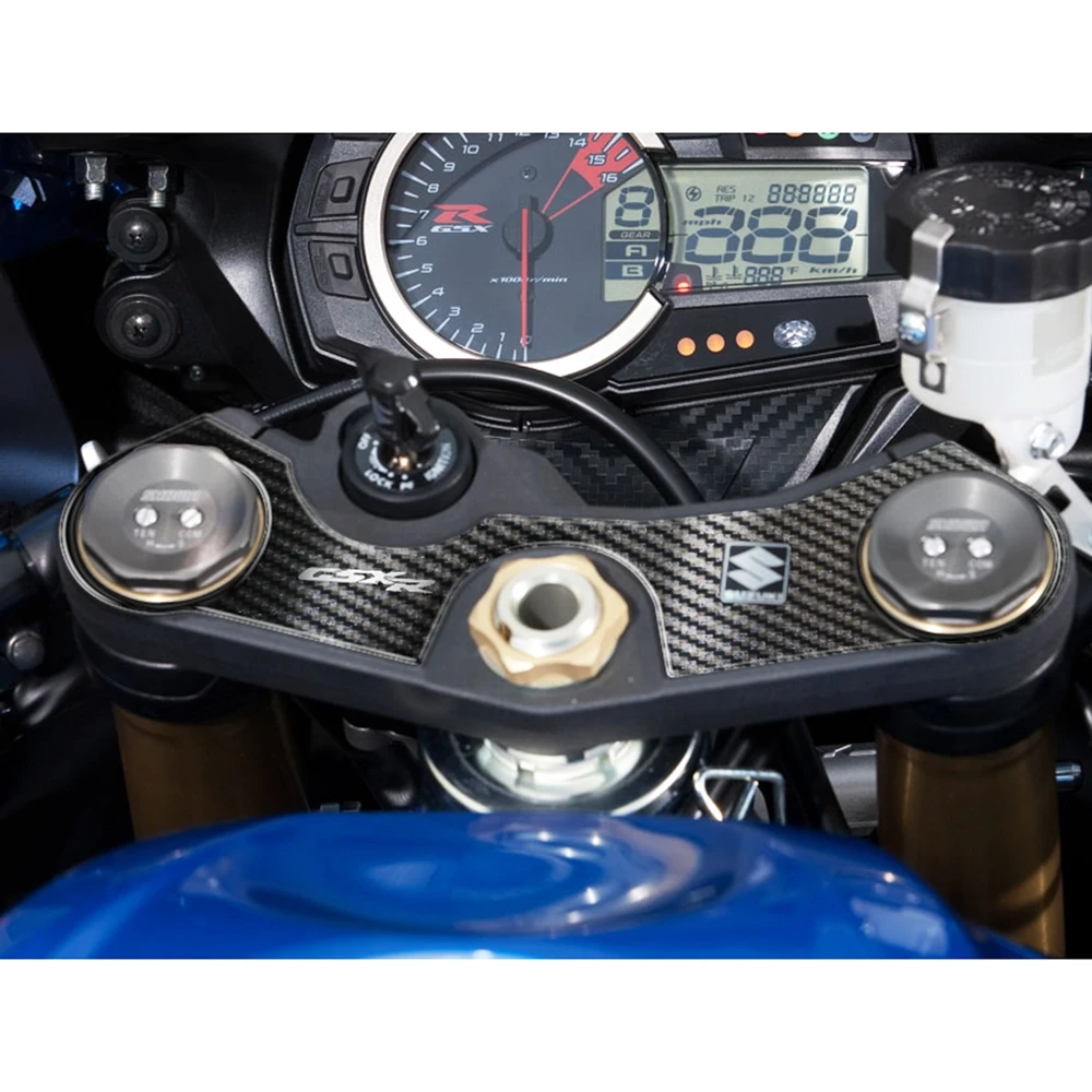 Gabelbrücken- Protektor PRINT in carbon-look zu Suzuki