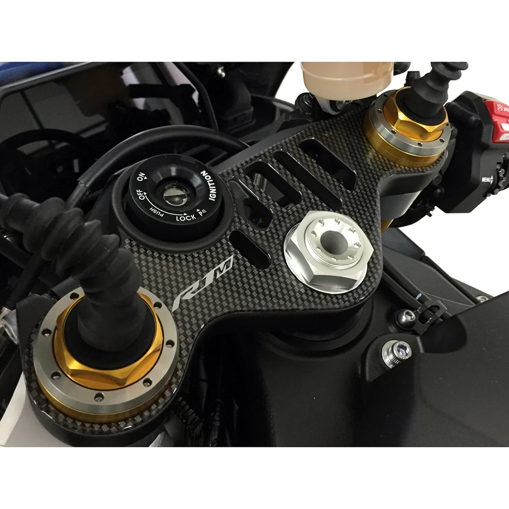 Gabelbrücken- Protektor PRINT in carbon-look zu Yamaha
