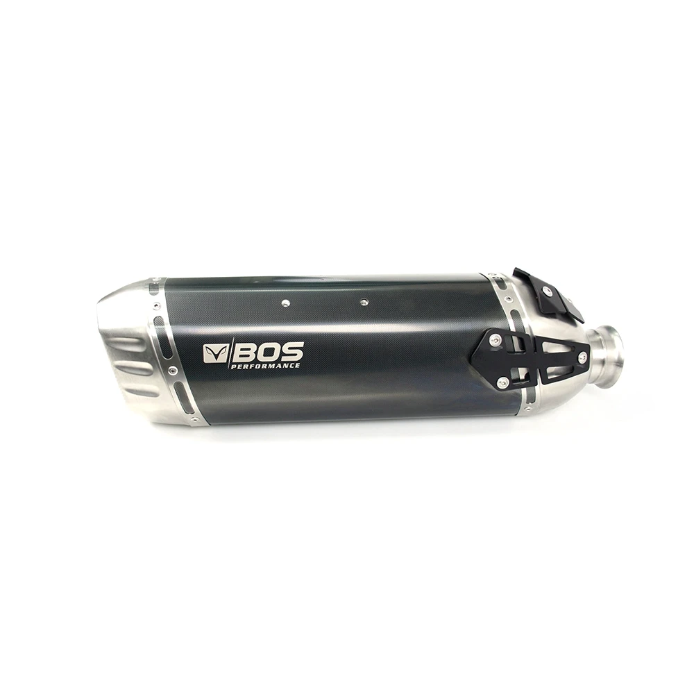 Auspuff BOS DESERT FOX in Carbon zu Suzuki (CH-Homologiert) EURO4