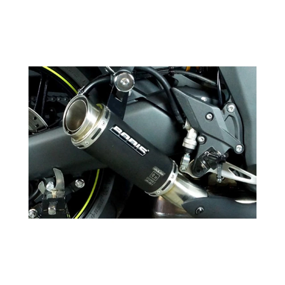Auspuff BODIS GPC-RS II in INOX/SCHWARZ (SS/BL) zu Kawasaki (CH- Homologie