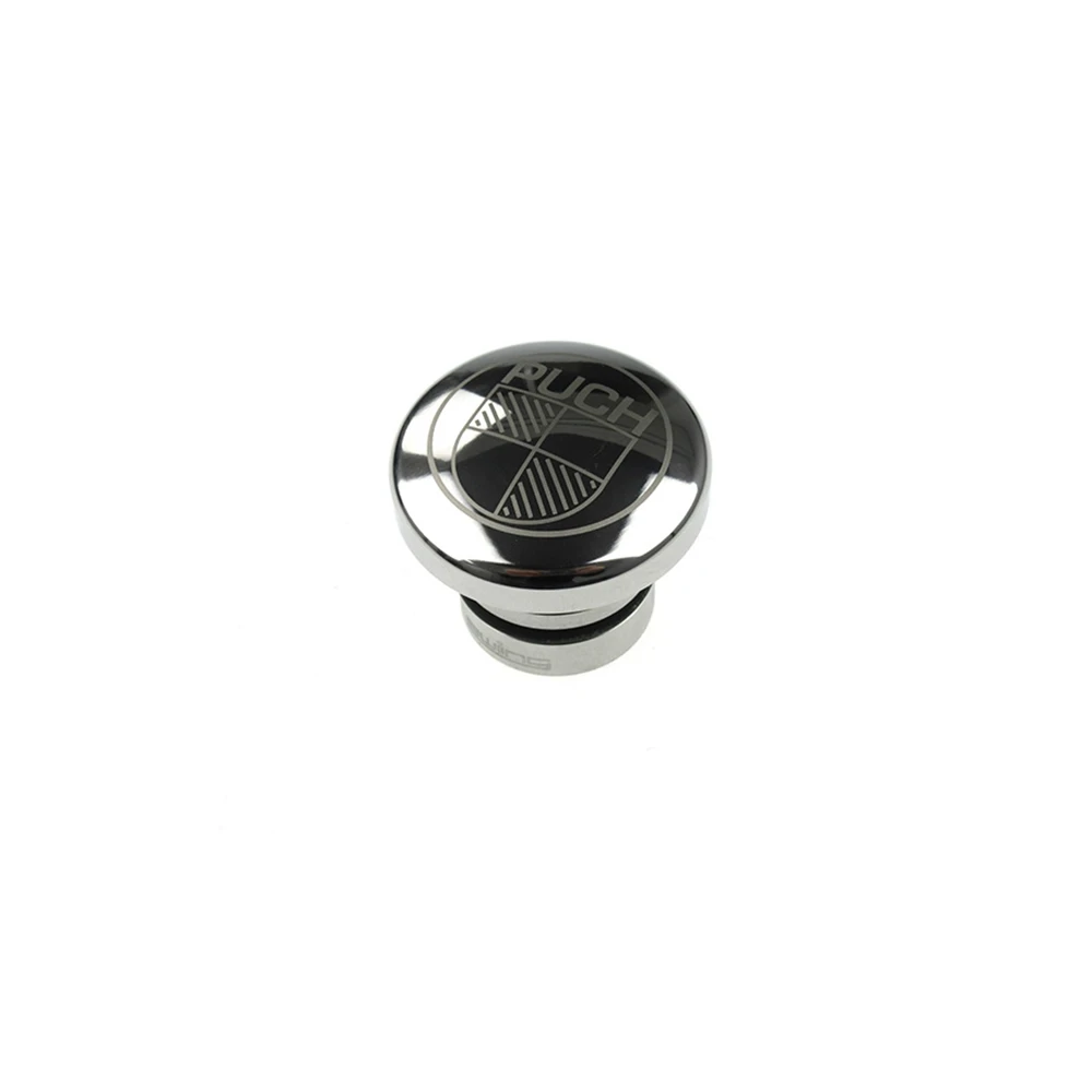 Tankdeckel 66 HEROES rund, Inox- hochglanz poliert mit Puch- Logo