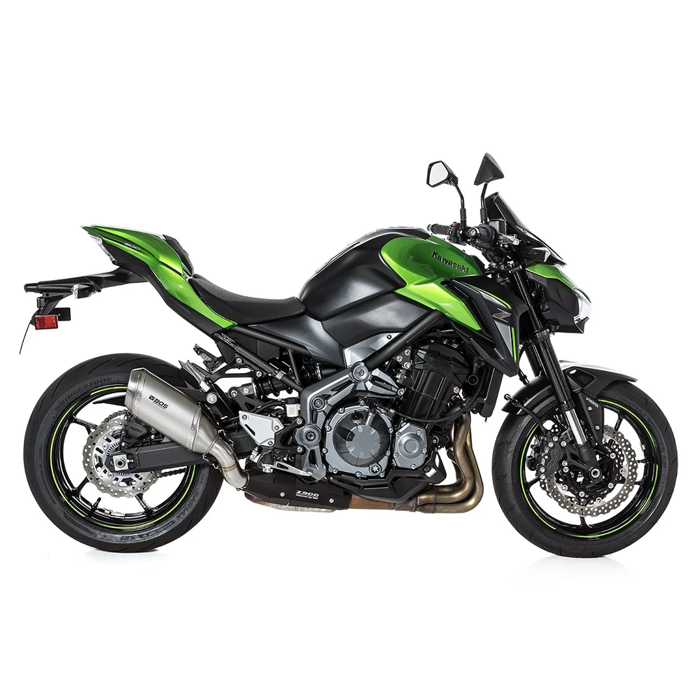Auspuff BOS STREET FOX in Edelstahl- matt zu Kawasaki (CH-Homologiert) EUR