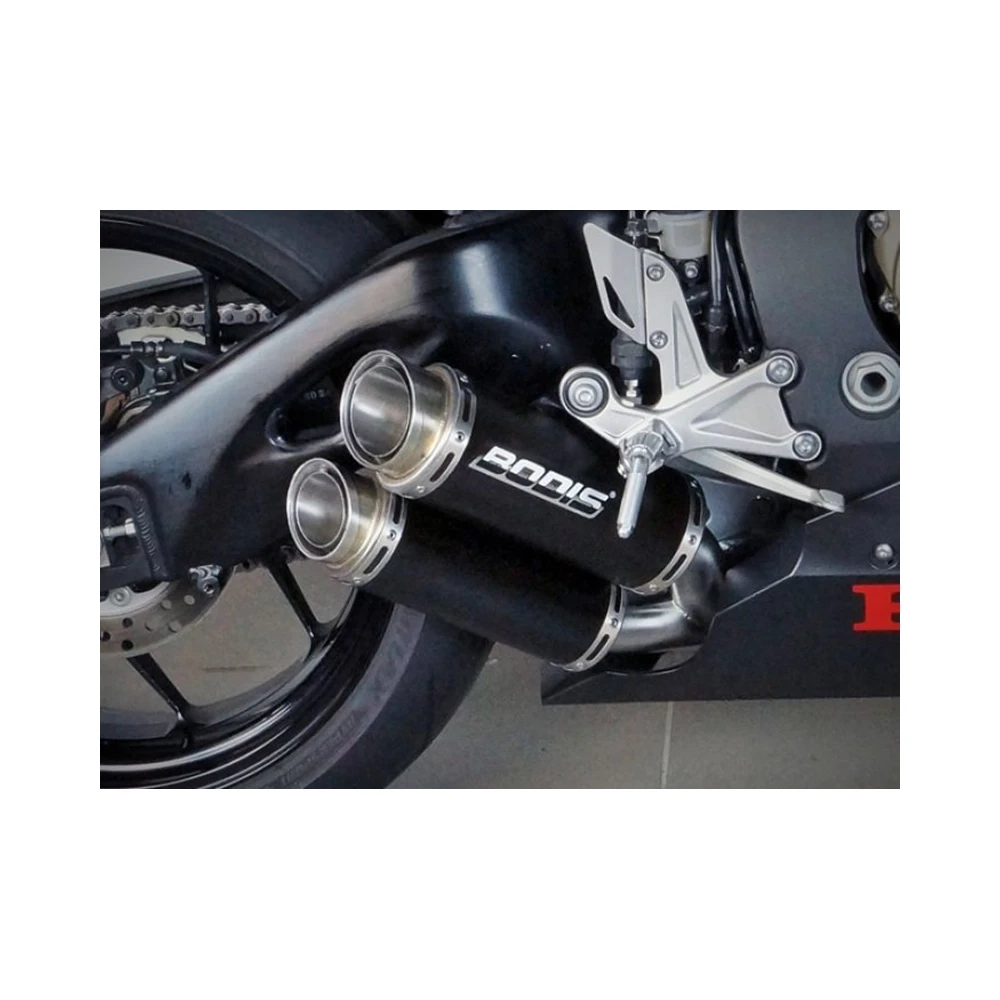 Auspuff BODIS M-GPX2 in INOX/SCHWARZ (SS/BL) zu Honda (CH- Homologiert) EU