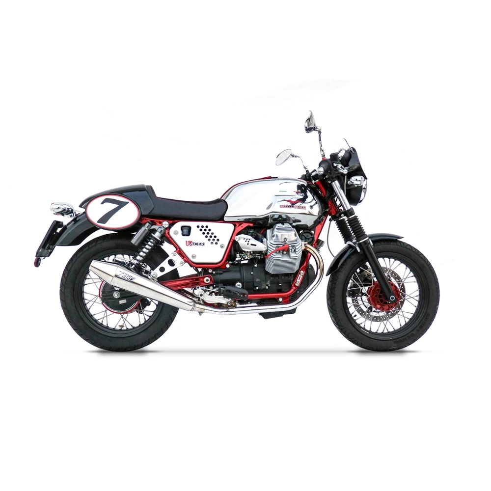 Auspuff ZARD PIPE (2 in 2) in Inox zu Moto Guzzi (CH- Homologiert)