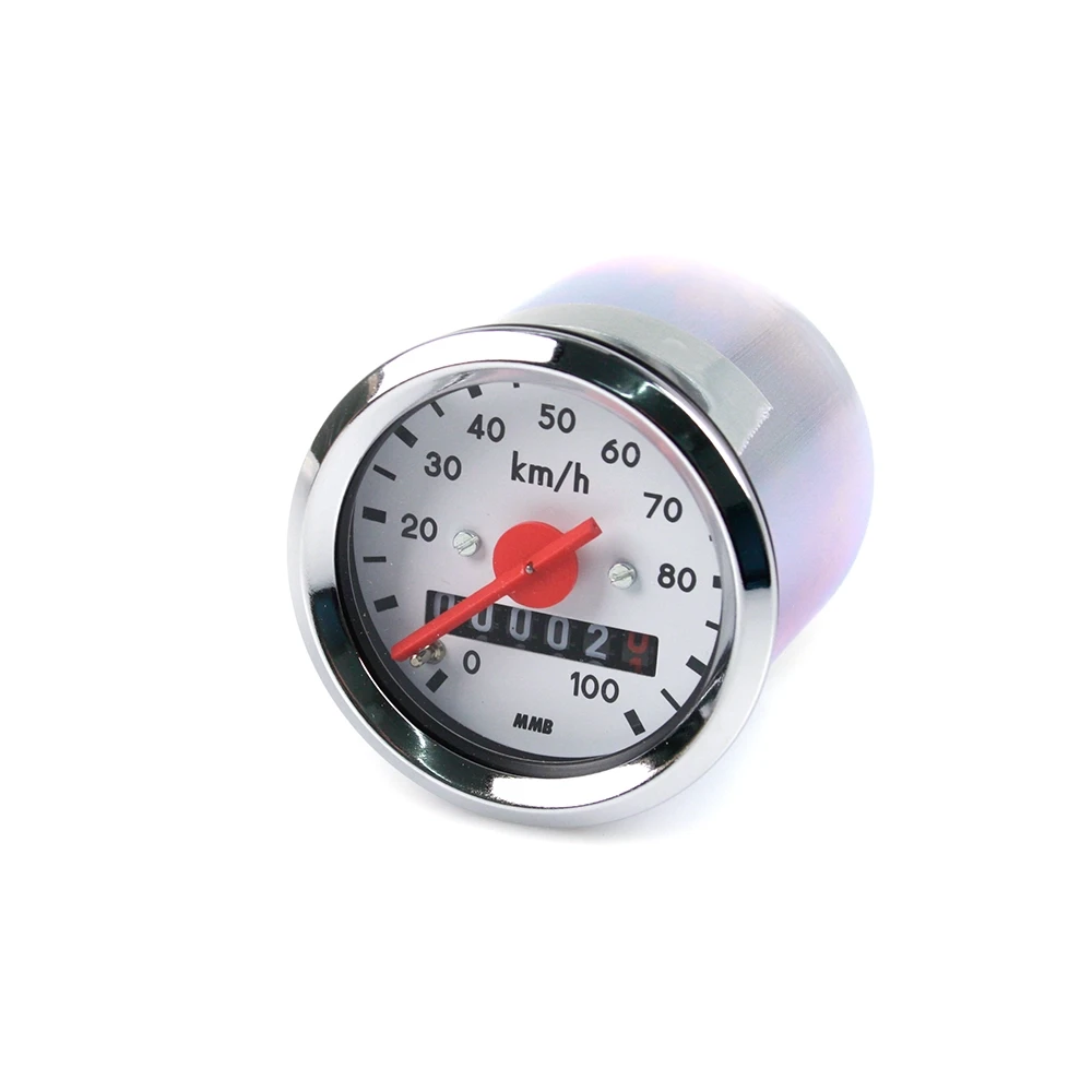 Tacho-Kopf MMB (Typ VDO) Ø 48mm bis 100 km/h (Zifferblatt: weiss / Ring: c