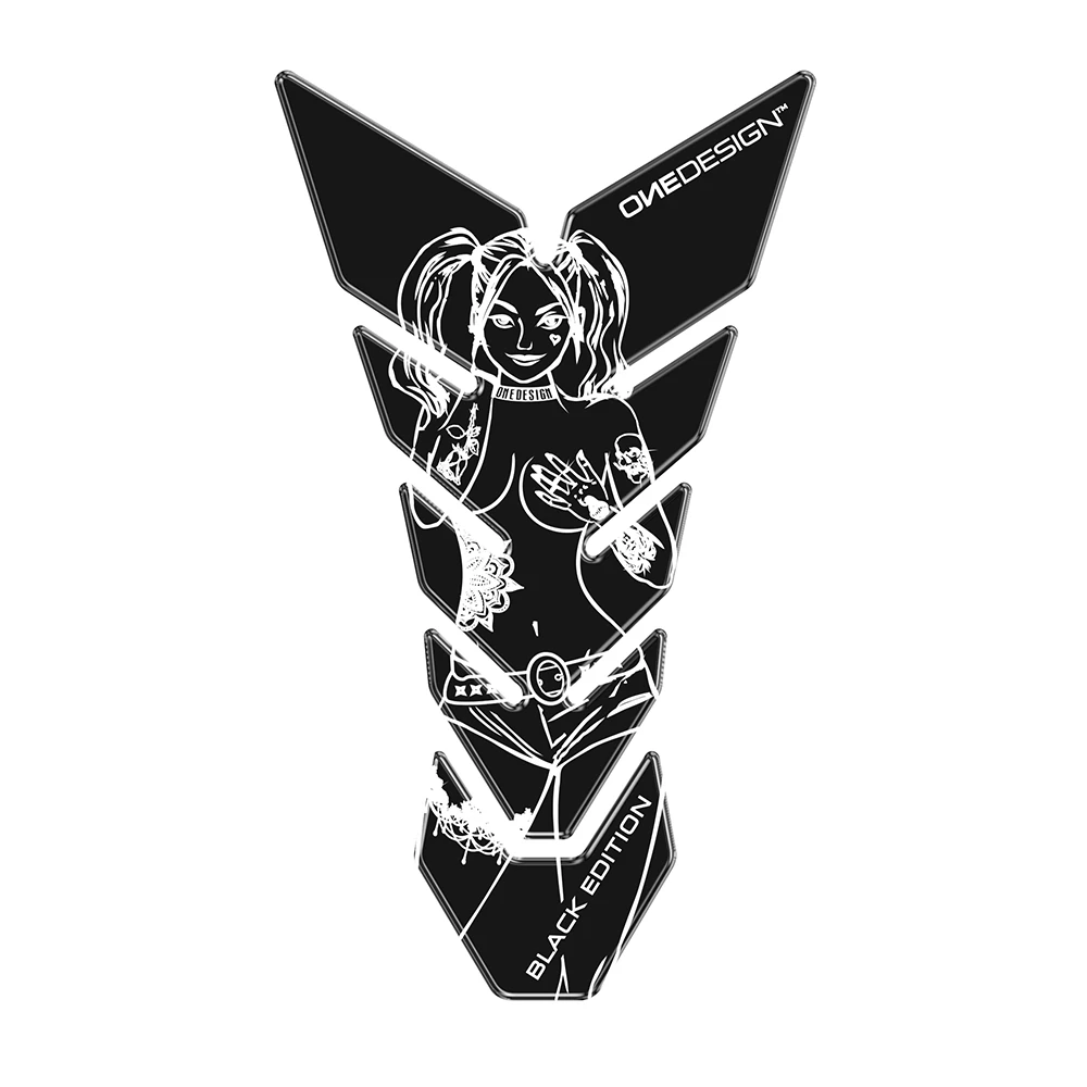 Tankprotektor ONE DESIGN BLACK EDITION - SEXI GIRL in schwarz (134 x 230mm