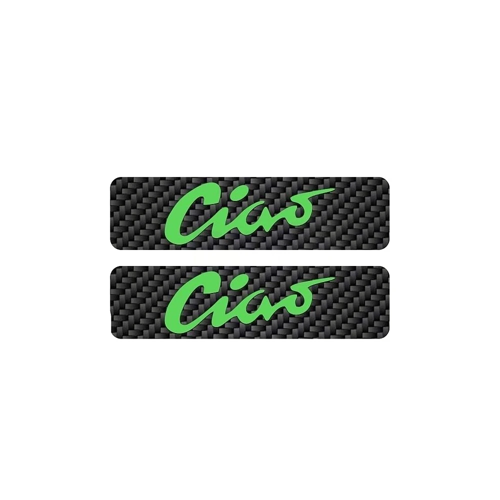 Tankbeschriftung MOPED KINGS - CIAO (Paar) in grün/carbon (30 x 115mm)