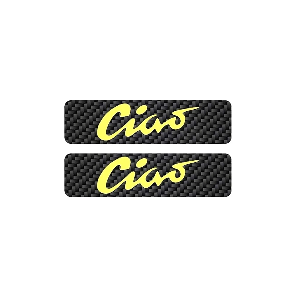 Tankbeschriftung MOPED KINGS - CIAO (Paar) in gelb/carbon (30 x 115mm)