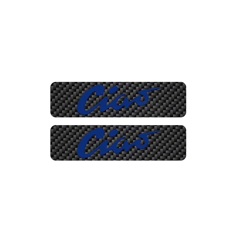 Tankbeschriftung MOPED KINGS - CIAO (Paar) in blau/carbon (30 x 115mm)