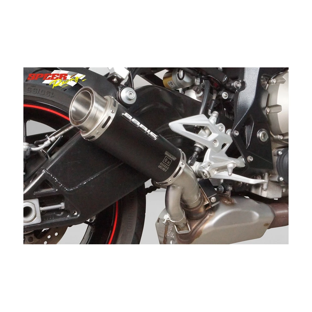 Auspuff BODIS GPC-RS II in INOX/SCHWARZ (SS/BL) zu BMW (CH- Homologiert) E