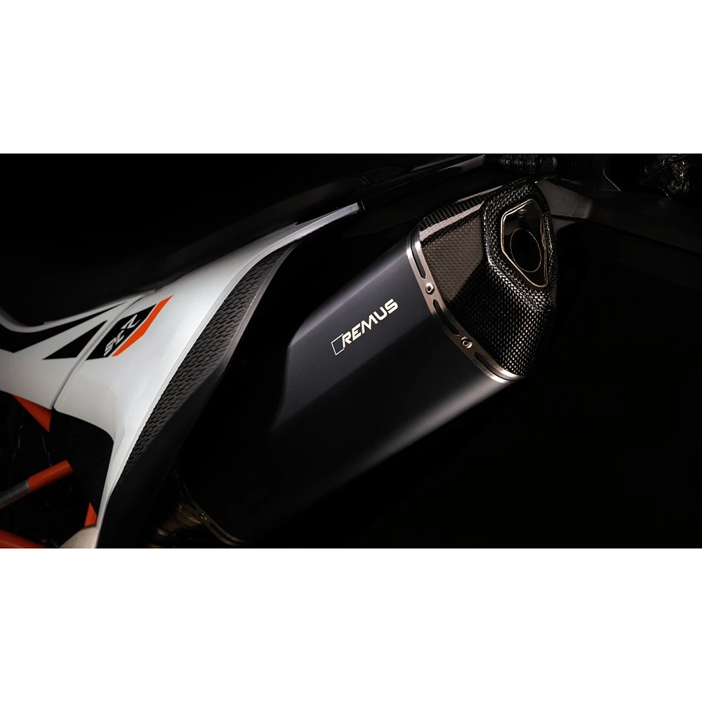 Auspuff REMUS BLACK HAWK in EDELSTAHL SCHWARZ zu KTM (CH- Homologiert) EUR
