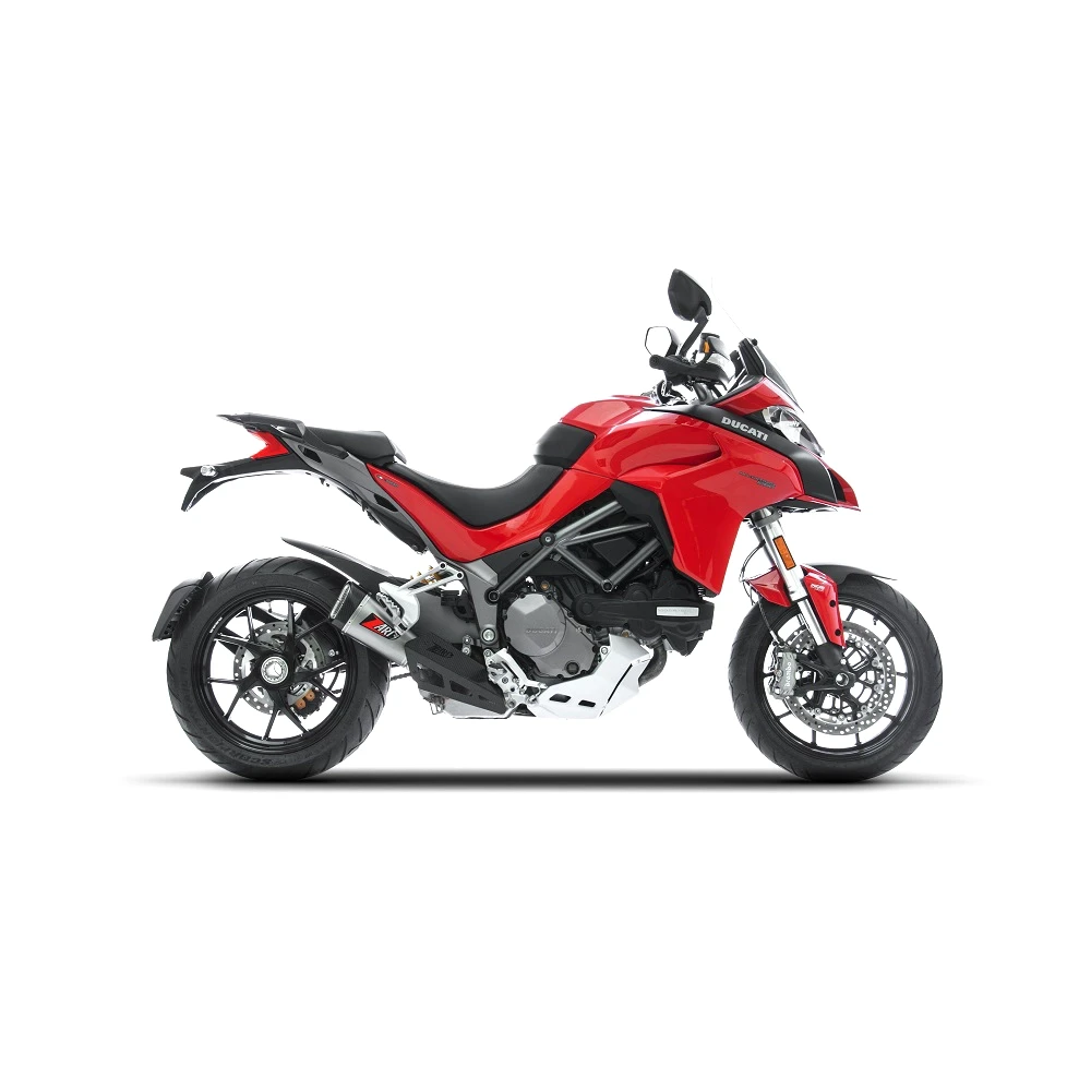Auspuff ZARD SHORT (2 in 2) in Titan mit Carbon- Endcap zu Ducati (CH- Hom