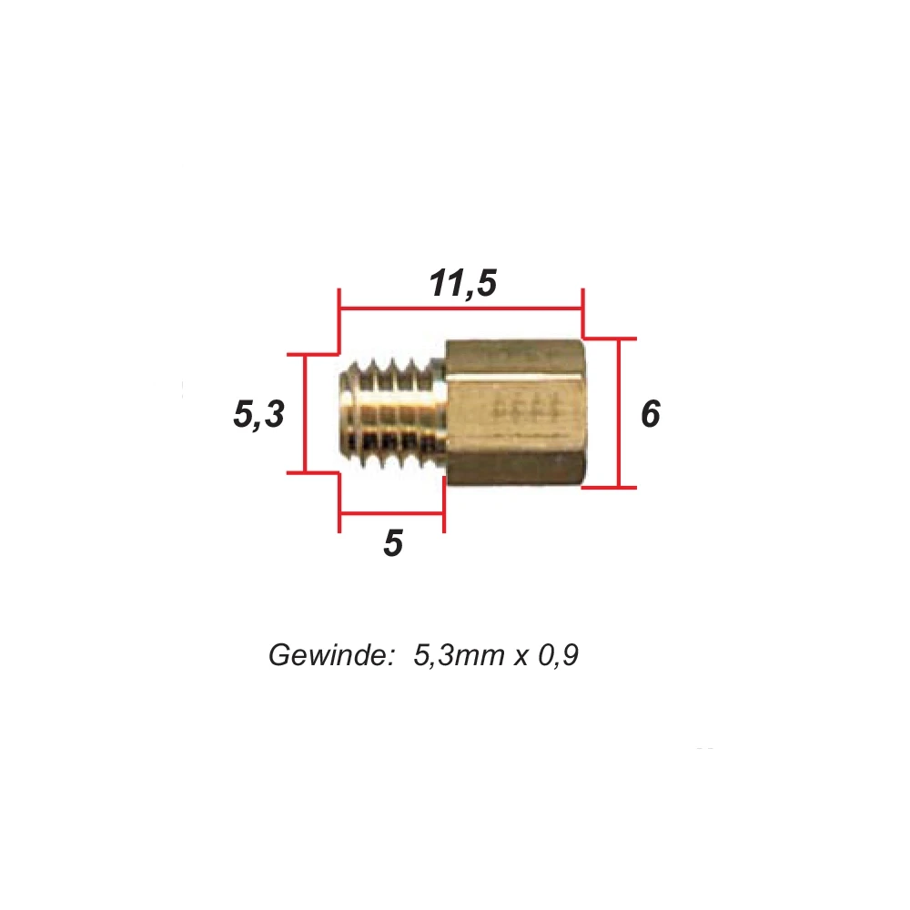 Hauptdüse MIKUNI (Typ MKA) Ø 5.3 x 0.9mm (Gr. 310)