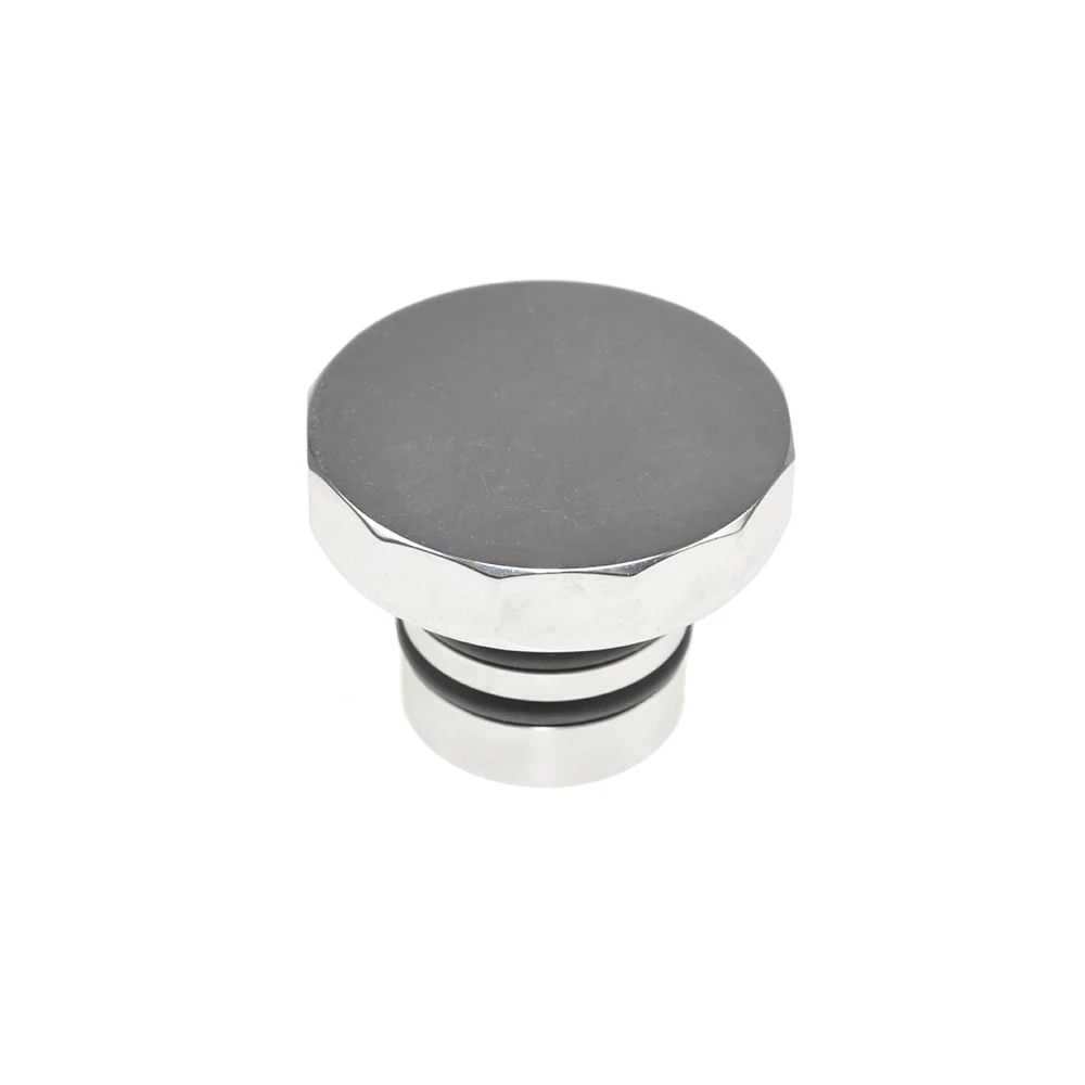 Tankdeckel AKOA DODECAGON, aus Aluminium, gefräst, in chrom zu Puch Maxi