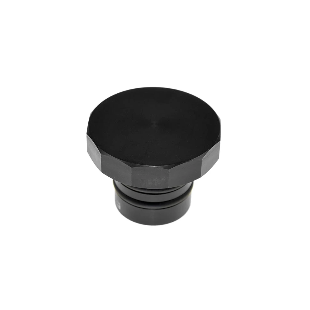 Tankdeckel AKOA DODECAGON, aus Aluminium, gefräst, in schwarz zu Puch Maxi
