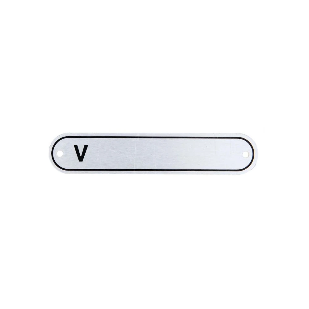 Typenschild Fahrgestellnummer V- für Vespa Jg. 1958 - 1972 (60x12x0.5mm)