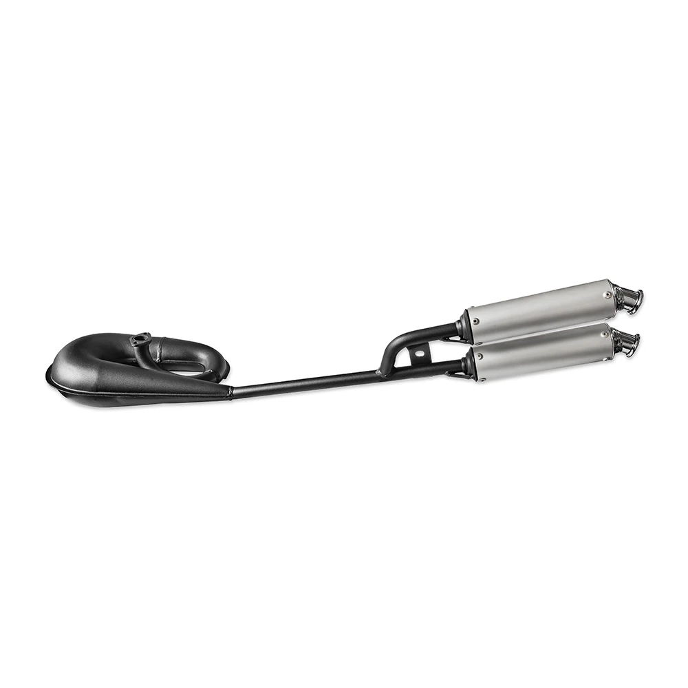 Auspuff FAST-ARROW Cirquit Twin in schwarz zu Puch Maxi N/S