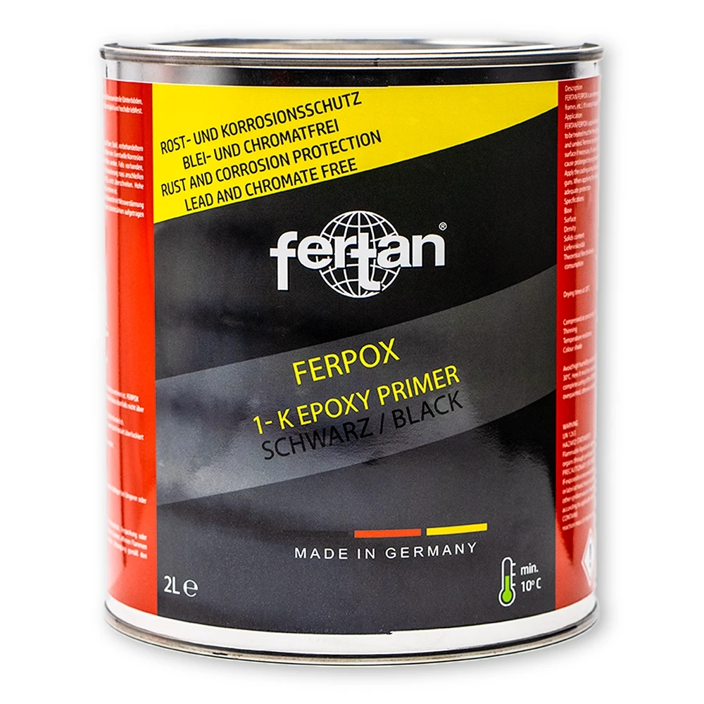 Grundierung FERTAN FERPOX 1K Epoxy Primer Haftgrund schwarz RAL 9005 2 L