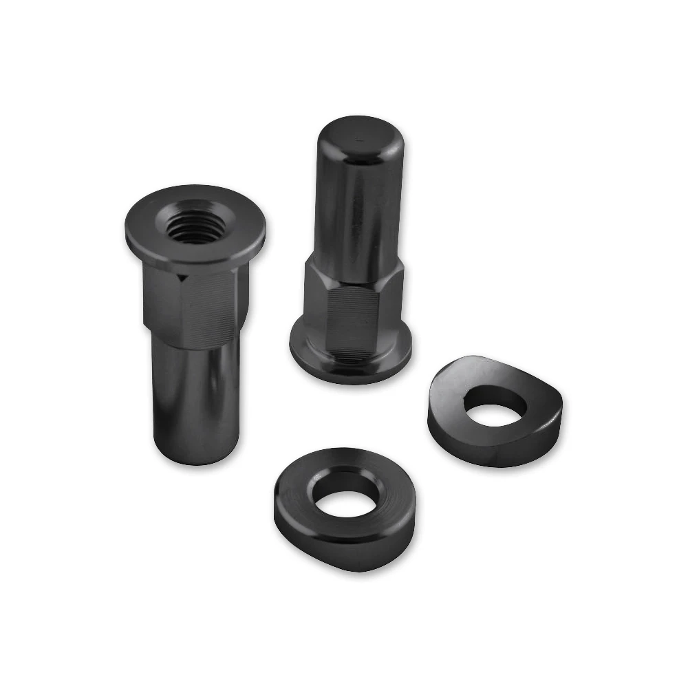 Mutter für Befestigung Pneuklemme / Pneustopper BIKEIT Alu, schwarz eloxiert