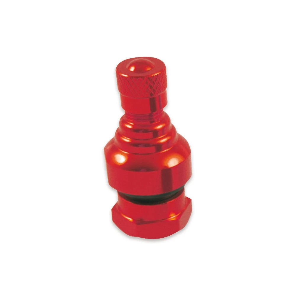 Ventile gerade/alu rot für Tubelessfelge