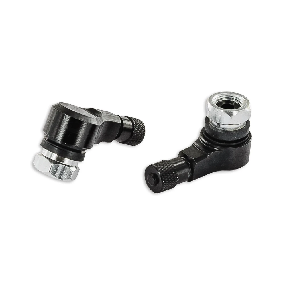 Ventile 90°/alu schwarz für Tubelessfelge (2 Stk.)