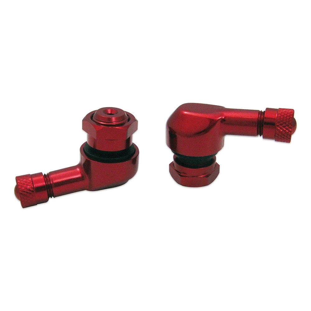 Ventile 90°/alu rot für Tubelessfelge (2 Stk.)