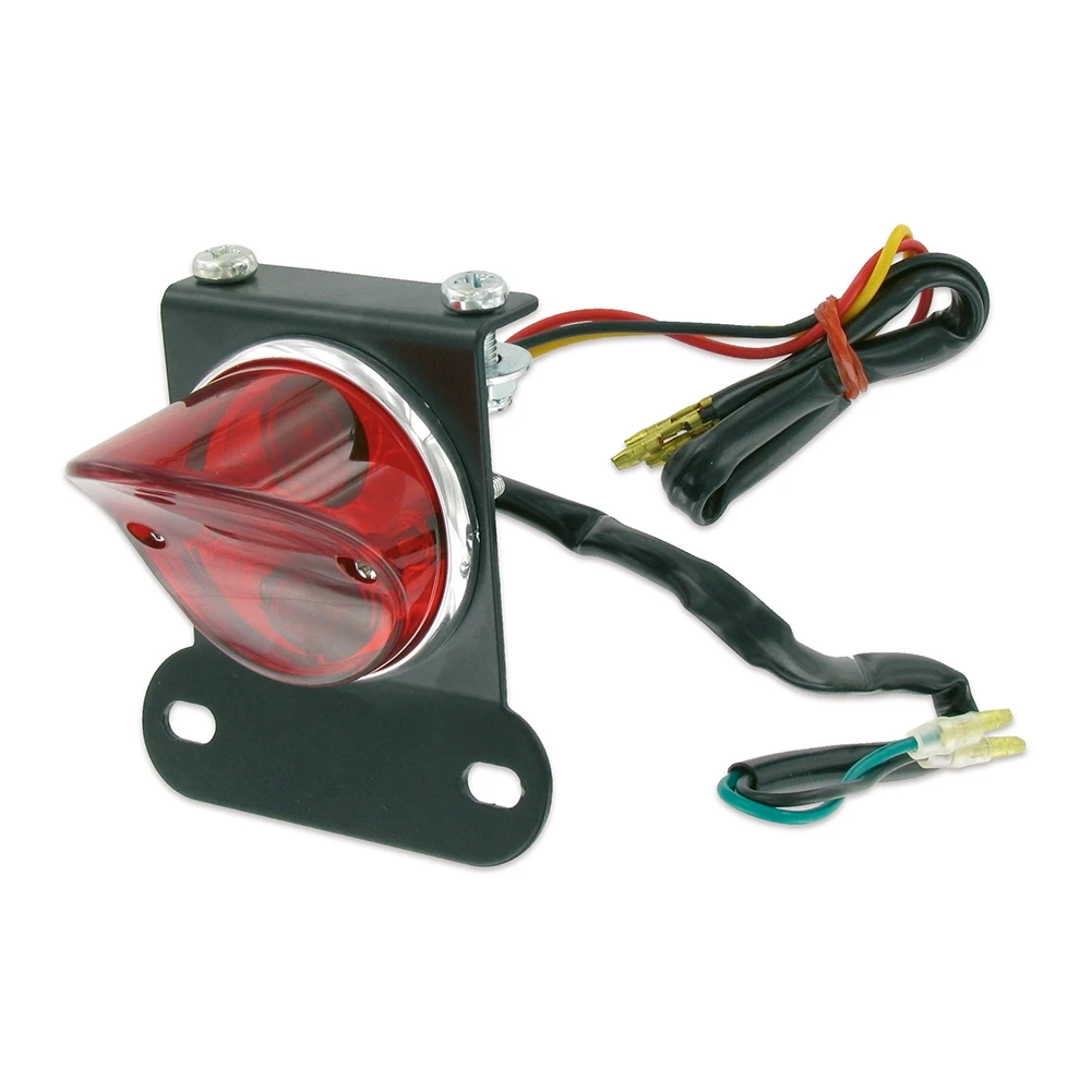 Rücklicht universal mit Nummernhalter universal rot