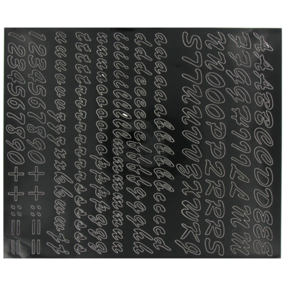 Aufkleberset Buchstabenset (Brush Scribt) schwarz